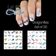 Dragonflies Dragonfly Waterslide Nail Decals Set Of 50  Instructions & Bonus
