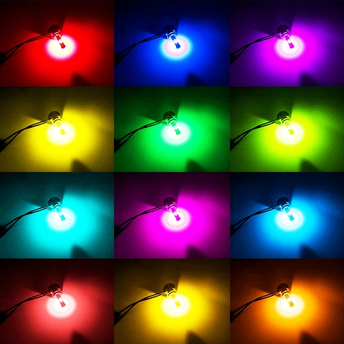2x 9004 9007 LED RGBW Multicolor High Low Beam Headlight Bulbs Phone App Control - Picture 8 of 9