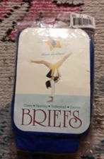 NEW NWT JB Bloomers Briefs Bright Blue Adult size L cheer dance skating volley