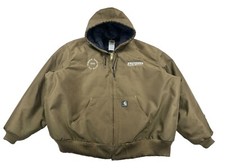 Carhartt J133 BRK Men s 3XL Jacket Olive Green Quilted Lining Company Logos