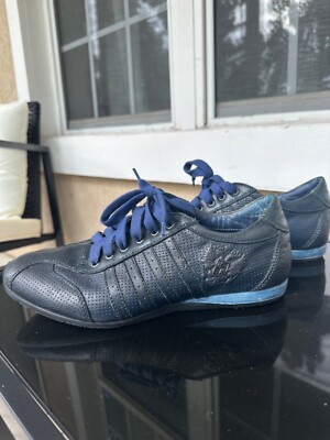 Alexander HOTTO, Made in Italy, Black/Blue Leather Shoes/Sneakers