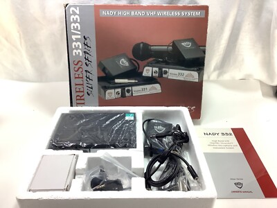 Nady 332 Mic Receiver 197.15 MHz Diversity Wireless Head Mic & LT Transmitter