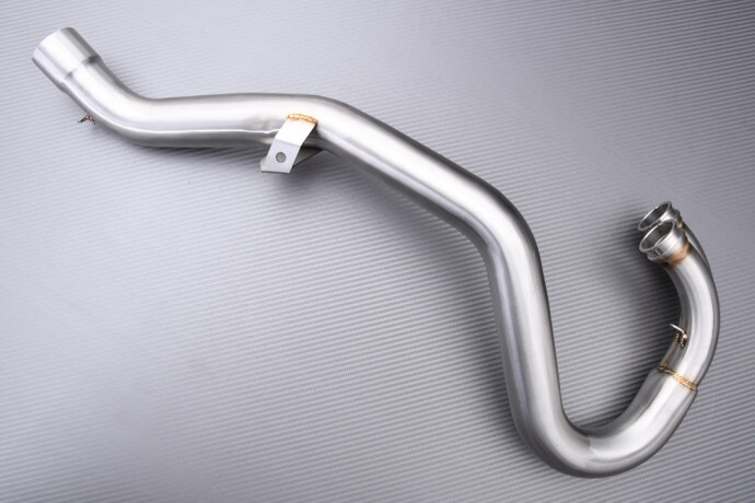 Collecteur d'échappement 4T inox pour KTM EXC 450 Racing 2004-2007 de 49mm