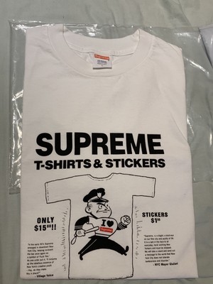 supreme t shirt and stickers tee 