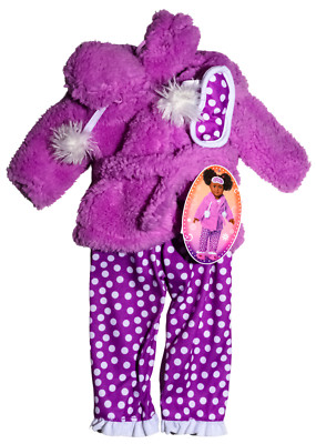 My Life As 18'' Doll Purple Polka Dot Pajama Set with Robe & Sleep Mask