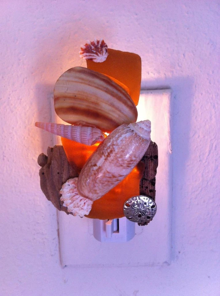 Seashell Luz Nocturna LED Bombilla No Reemplazable Playa Casa Foto 4 de 4