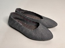 Skechers Cleo Bewitch Gray Memory Foam Stretch Ballet Flats Women Size 8.5