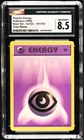 GRAY GREY STAMP Psychic Energy 101/102 1st Edition Pokemon Base Set CGC 8.5