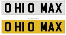 60% OFF - "Hi MAX" Personalised Car Registration Number Plate OHIO MAX