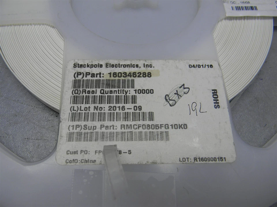 Carrete de resistencias de película gruesa SEI Stackpole RMCF0805FT20K0 de 3642 Foto 3 de 4