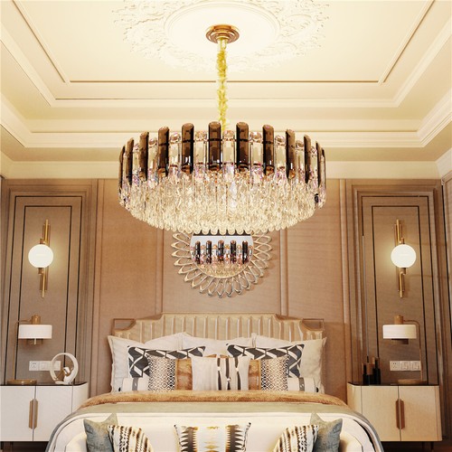 4 Layer 40cm Crystal Chandelier Adjustable Ceiling Light Mount Pendant Lamp - Picture 8 of 13