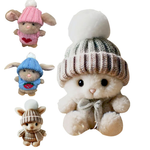 Easter Bunny Stuffed Animal with Inspirational Card Plush Toy Cute Easter Gift