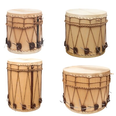 Muzikkon Mittelalter Trommel mit Rollen und Laufstäben Version 6''x9''