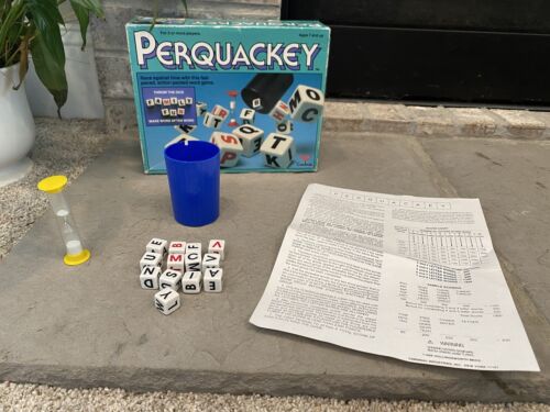 Perquackey Dice Word Game Cardinal 1956 No. 4500 USA -COMPLETE!