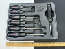 Snap-on Tools USA 7pc Dark Titanium Soft Grip Screwdriver Set SGDX60BD, SGDMRC4A