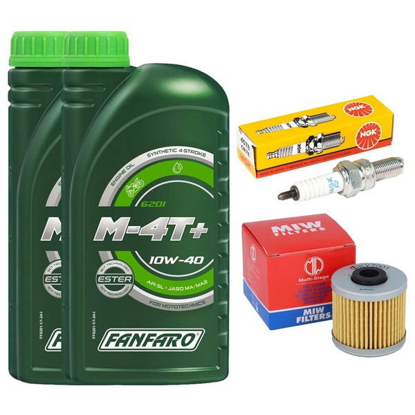 ÖL 2L Set Inspektion ÖLfilter ZüNdkerze FüR Kymco K-XCT 300 Kxct D8 XCT 2013-17-image