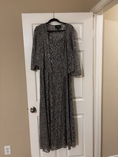Elegant Alex Evenings formal gown with matching jacket/shawl set. Size 16 US