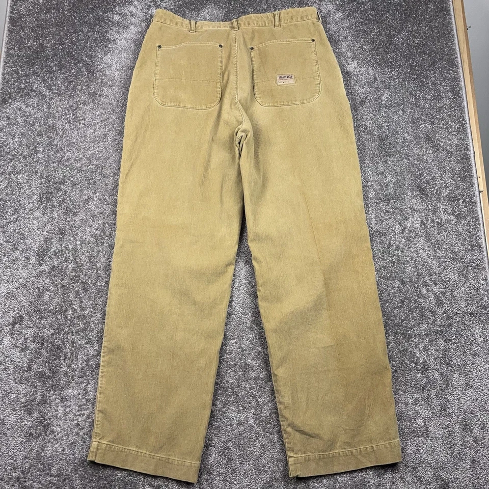 Мешковатые вельветовые брюки мужские 36x32 (подходит 34x31) Y2K Skater Streetwear свободного коричневый - Изображение 4 из 4