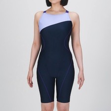Mizuno Women  s Stroke ONE Swim Fitness All-in-One Suit N2JGC33185 Navy/Lavender