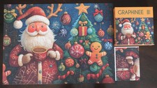 1000-Piece Santa Claus Hot Cocoa Christmas Tree Puzzle By Graphinee