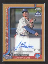 2024 Topps Chrome Pro Debut Alexander Albertus #PDC-36 Gold Refractor 17/50 Auto