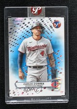 2023 Topps Pristine Blue Pulsar Refractor 39/75 Carlos Correa #125 11pj