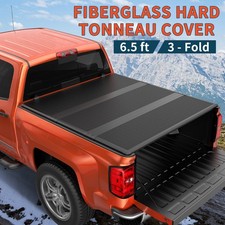 6.5ft Frp Hard Tonneau Cover Tri-fold For 1988-2002 Chevy Gmc C1500 C2500 C3500