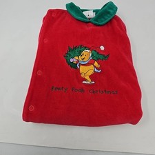Vintage Winnie the Pooh Baby Beary Christmas Pajama Footie Outfit 3-6 Months