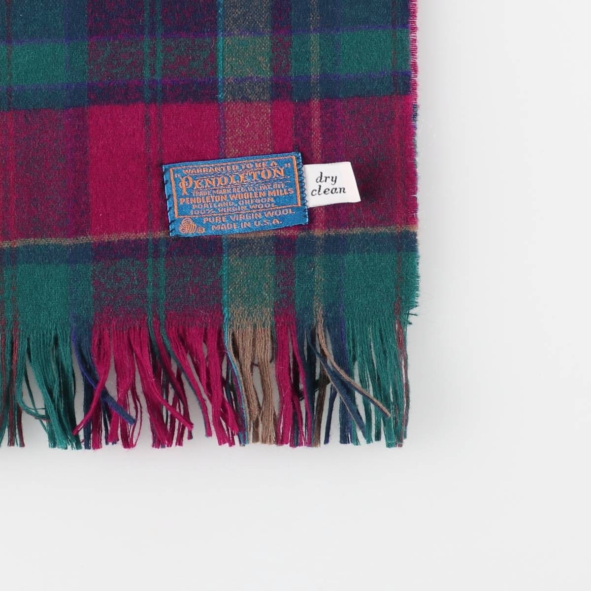 Vintage 1980'S Pendleton Check Pattern Wool Scarf… - image 8