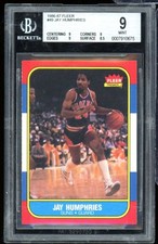 Jay Humphries Rookie Card 1986-87 Fleer #49 BGS 9. rookie card picture