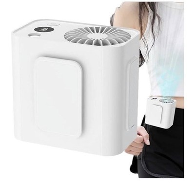 Portable Fan Waist Fan Cooling Body Fan with Flashlight Personal Fan Desktop Fan