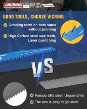 Wood Pruning Reciprocating Saw Blades, High Carbon Steel Blade(5 Pack/9 Inch)