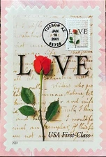 HNLP Hideaki Nakano 3946 Love Tucson, AZ 2001 Greeting Card Stamp Blank Inside