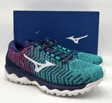 Mizuno WAVE SKY WAVEKNIT 3 Women's NEW Running Shoes Blue Multiple Sizes NIB