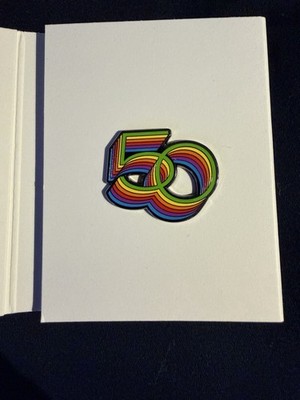 Apple 50th anniversary rare collectible magnetic enamel pin