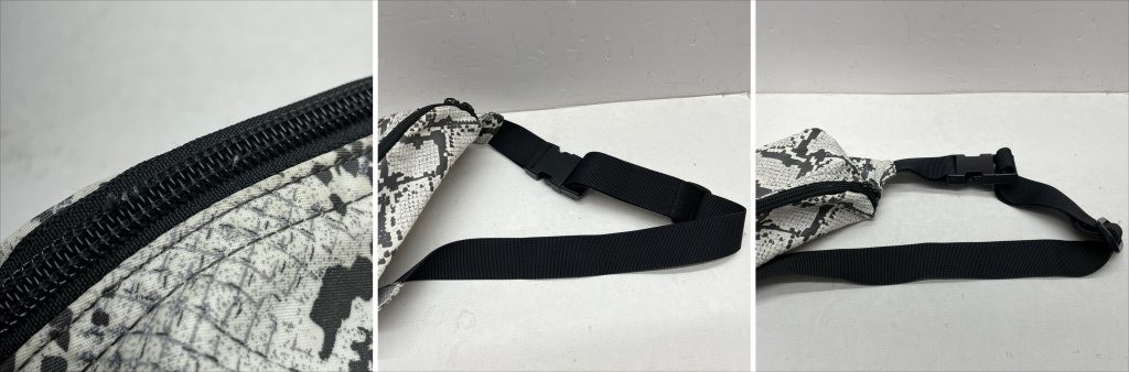 [Used] HEAD PORTER Python pattern waist bag Snake… - image 8