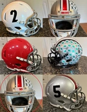 Ohio State Buckeyes Custom Alternate Pro Combat Rivalry Mini Football Helmet