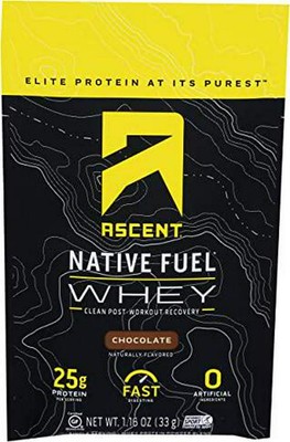 ** Delicious Ascent Chocolate Whey Protein Powder Packet - Convenient 1.16 OZ **