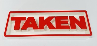 Decorative Taken Film Logo Sign Display Cinema  s17.5cm L22cm