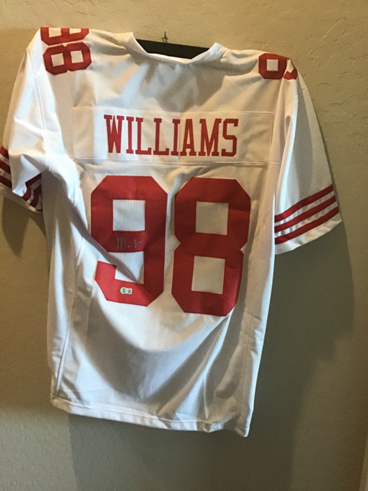 Mykel Williams Autographed Signed San Francisco 49ers Jersey of the San Fransisco 49ers, COA by Beckett 