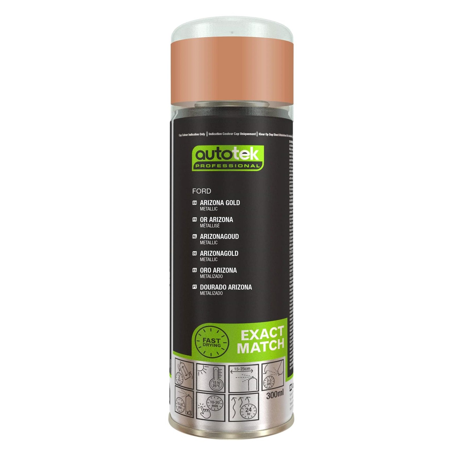 Autotek Ford Arizona Gold Fast Drying Aerosol Spray Paint 300ml