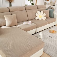 Couch Cushion Covers Sectional Sofa L Shape Slipcover Elastic Couch with Chai...