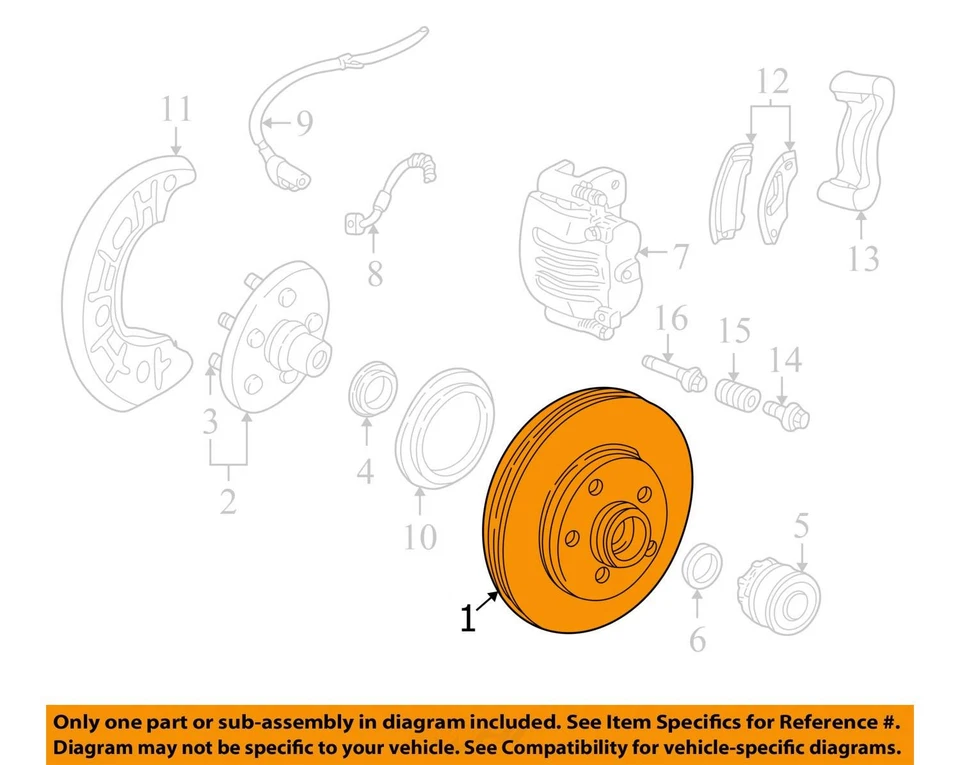 Rotor delantero de 1999 Ford Ranger 8760379 Foto 3 de 4