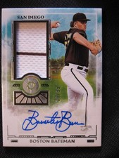 Boston Bateman 2025 Boys of Summer Prospect Materials Signature /99 AU San Diego
