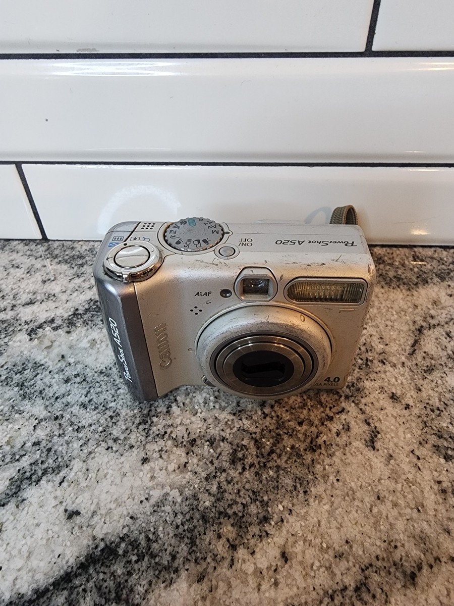 Canon PowerShot A520 4MP Digital Camera PC1106 Untested For Parts