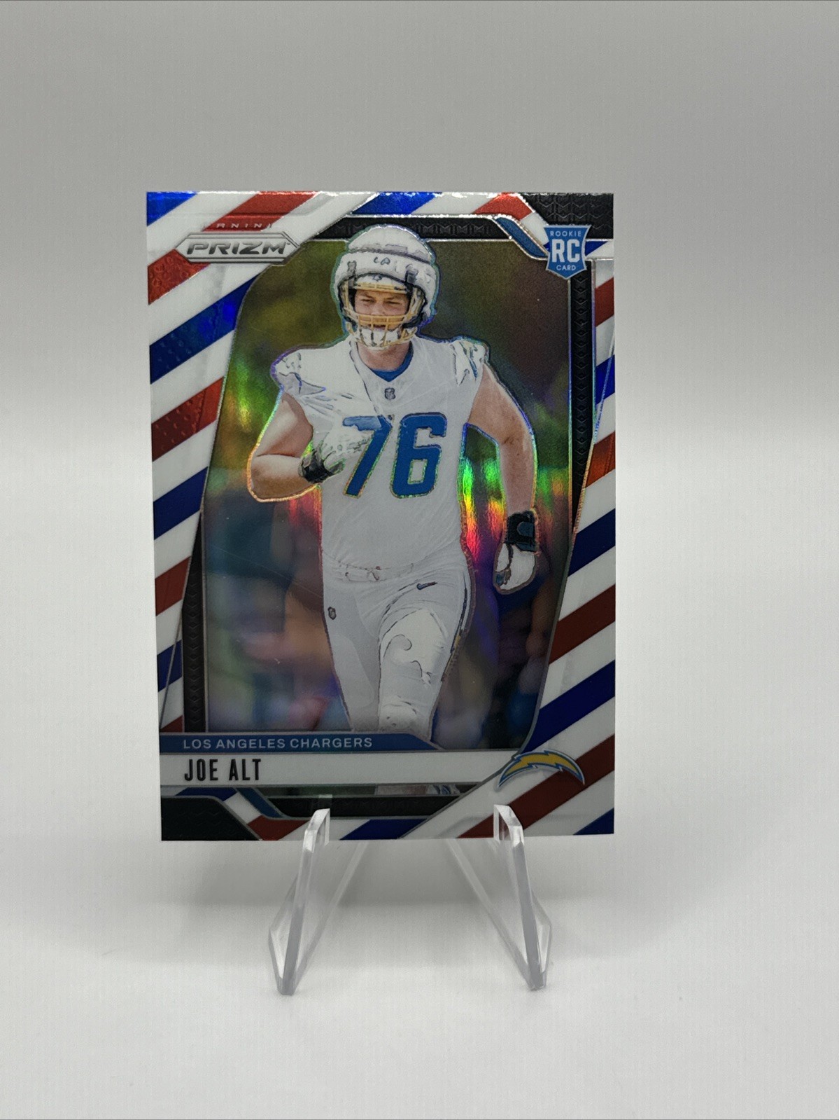 2024 Panini Prizm Joe Alt Red White Blue Prizm #353 San Diego Chargers RC