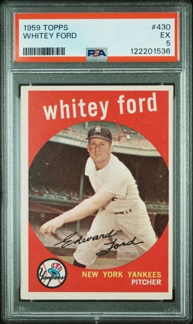 1959 Topps #430 Whitey Ford PSA 5 EX Yankees HOF