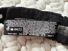 Victoria's Secret Sexy Little Things Women's Black Ruched Lingerie Garter Sz 36B