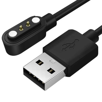 USB 2.0 Ersatzkabel Charger Cable Kompatibel mit Smartwatch Haylou LS01 Schwarz