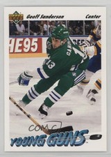 1991-92 Upper Deck Young Guns UD Logo Hologram Geoff Sanderson #588 0gf3